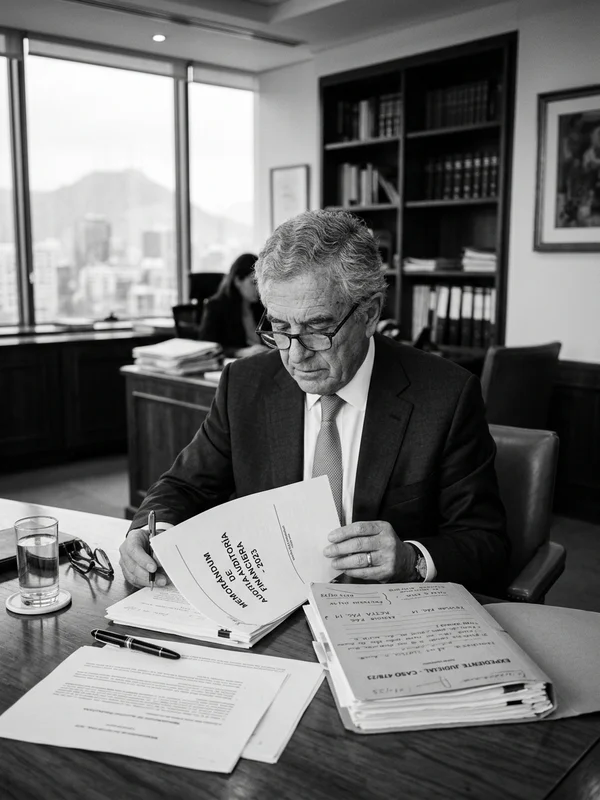 Profesionales revisando antecedentes para una decisión tributaria